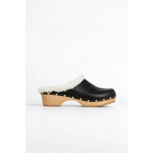 Sabot YouYou Yce Shearling Lined Studded Wooden Clog 39